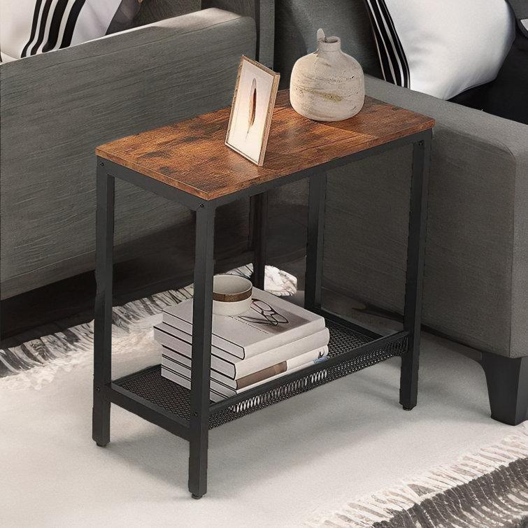 Rustic industrial end table discount